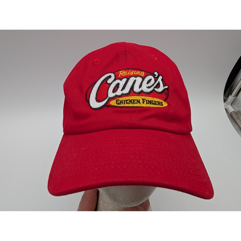 Raising Canes Chicken Fingers Hat Red One Love Baseball Cap Adjustable Strap